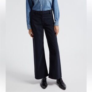 NEW Nili Lotan Megan Wide Leg Pants Midnight Size 10